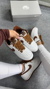 nike air force branco/marrom